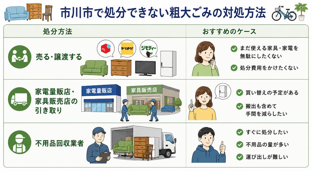 ichikawa shobun 自治体で処分できない粗大ごみの対処方法
