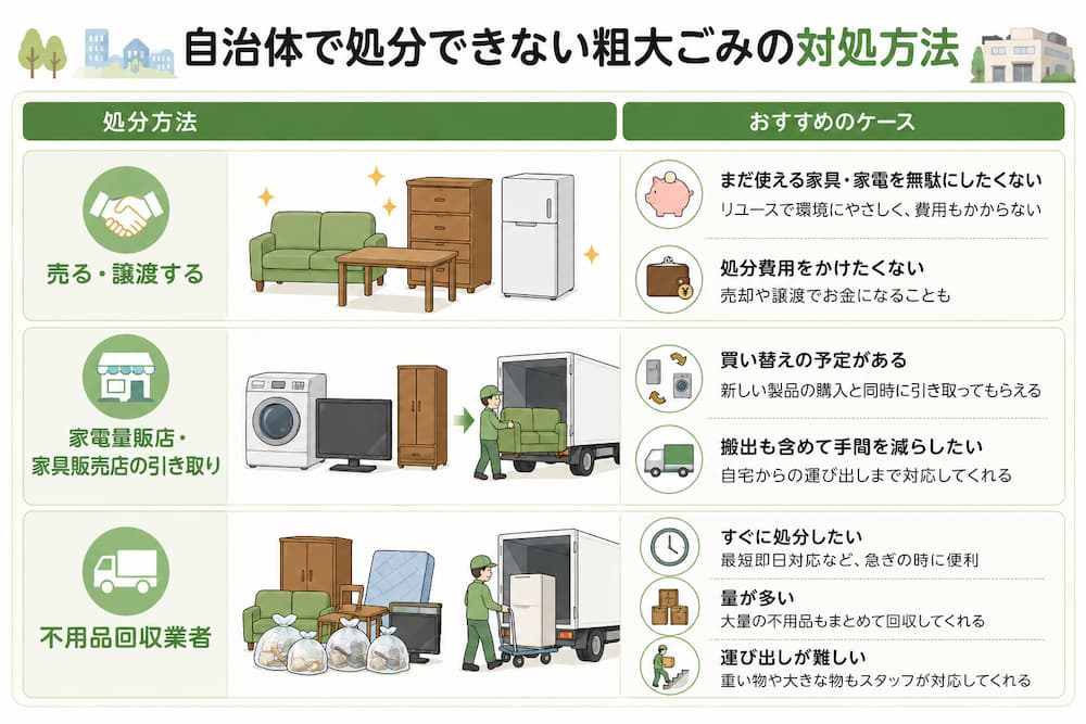 yamato shobun 自治体で処分できない粗大ごみの対処方法