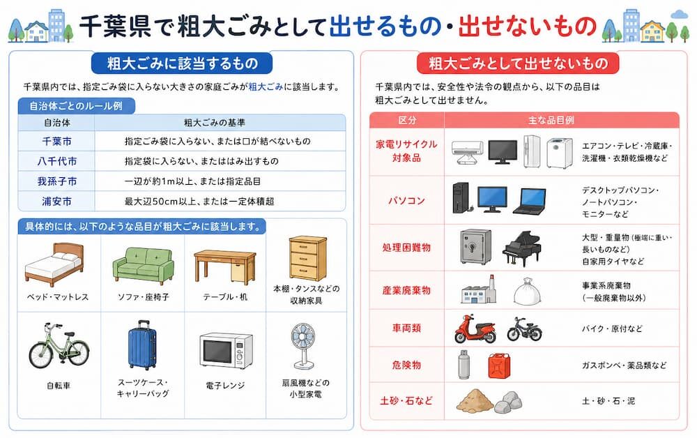chiba hinmoku e1778051471483 千葉県で粗大ごみとして出せるもの・出せないもの