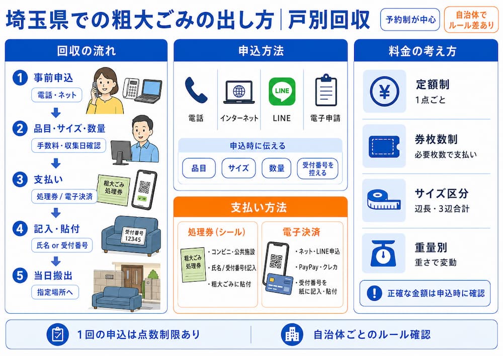 saitama p kobetsu 埼玉県粗大ごみ回収の流れ