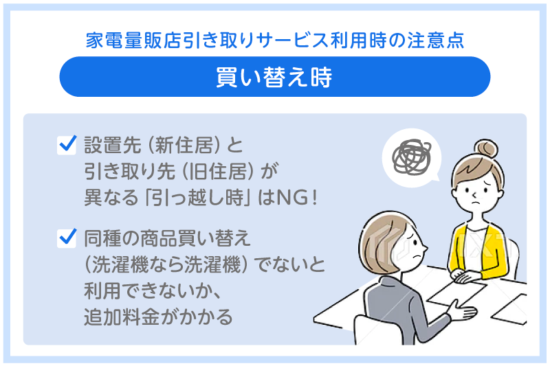OL withdrawal02 05 家電量販店の引き取りサービスを買い替え時に利用する場合の注意点